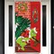 Christmas Door Cover Xmas Winter Holiday Party Decoration Front Porch Sign(Red and Green)70.87"L x 35.43"W